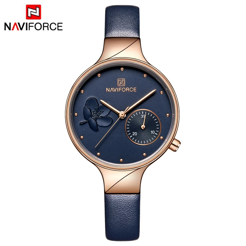 Часы наручные NAVIFORCE женские кварцевые роскошные брендовые Модные Простые