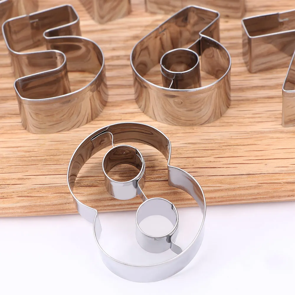 9 шт./компл. большой размер 0-8 резак для печенья из нержавеющей стали форма помадка