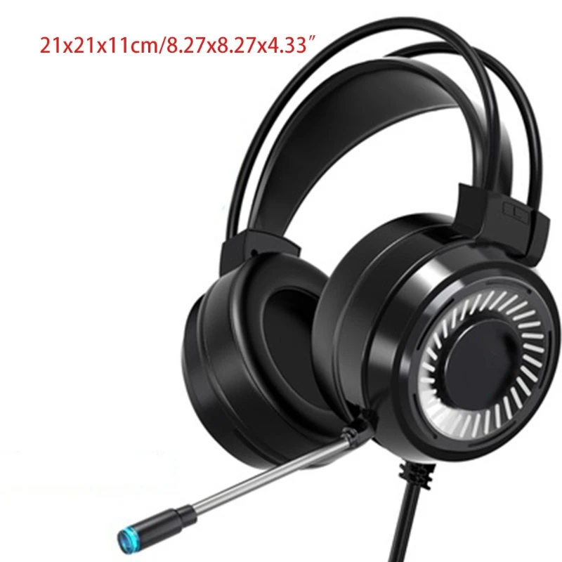

Gaming Headset, 3.5mm Stereo Wired Over-Head Gaming Headphone with RGB Rainbow Backlit, Professional Headphone Stereo