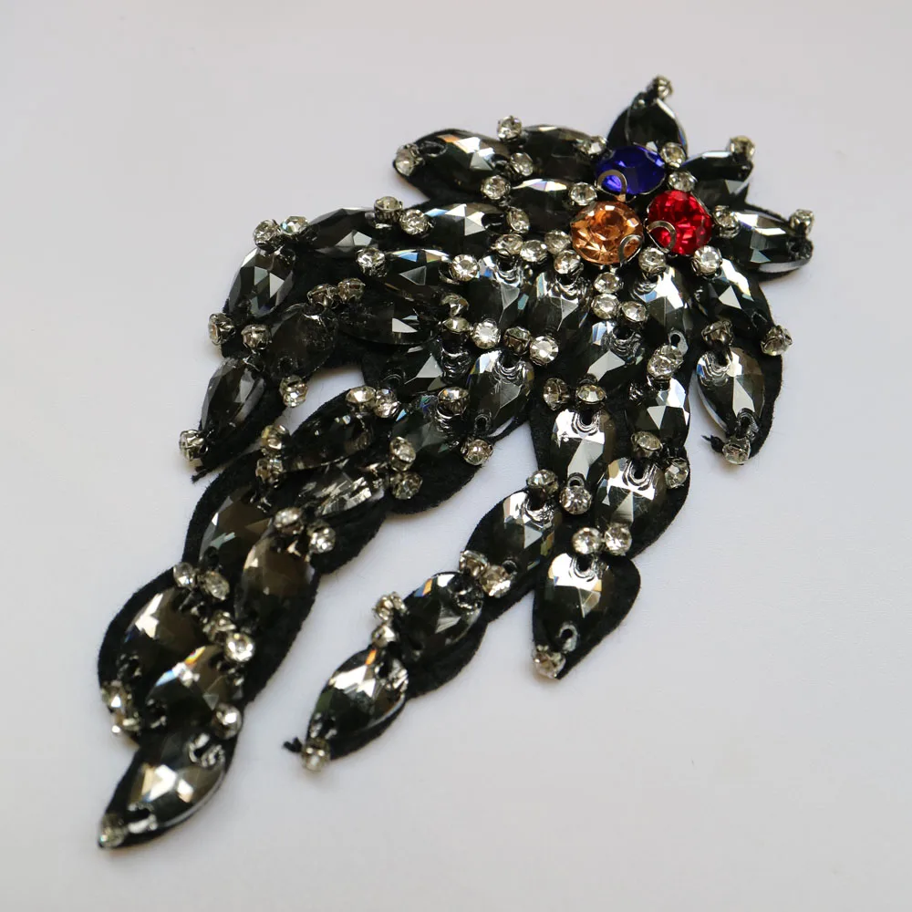 1 шт. Цветочные аппликации из бисера патчи для одежды Сделай Сам пришить стразы