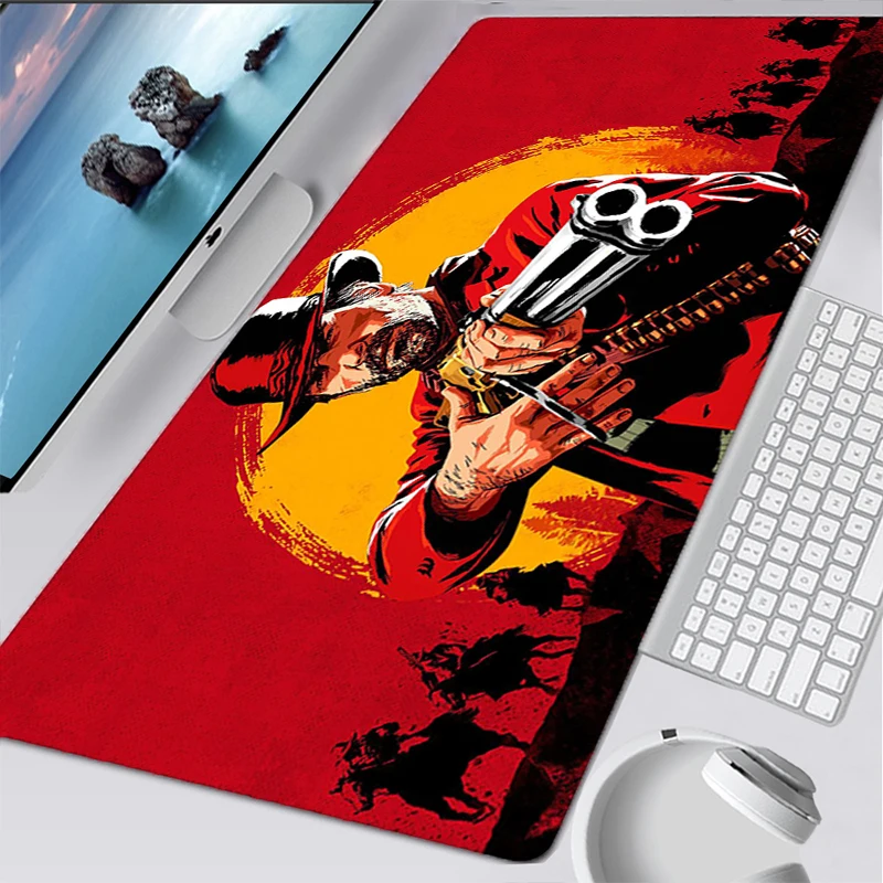 DIY Customized Large Gaming Mousepad Big Computer Gamer Mouse pad Art Natural Rubber Red Dead Redemption Gaming Mouse Mat XXL