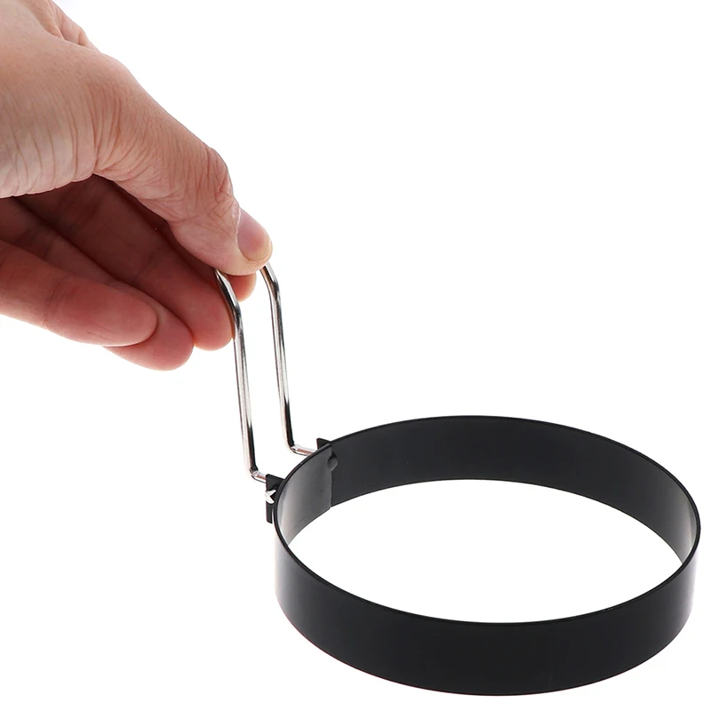 2 шт. антипригарная форма из нержавеющей стали для яиц с ручкой круглые Блинные