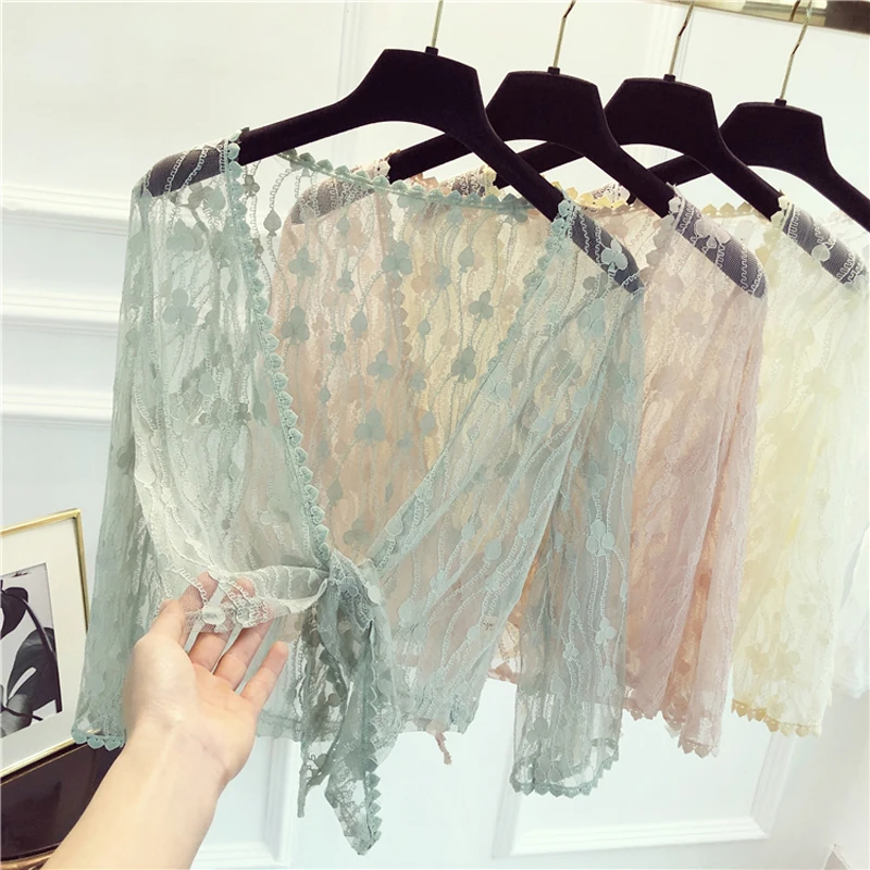 Персиковый Белый Черный Болеро для женщин кружевной болеро с открытой передней