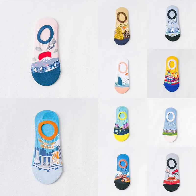 Мужские Симпатичные носки-лодочки с принтом унисекс персонализированные