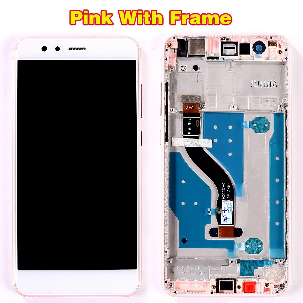Pink With Frame Huawei P10 Lite ЖК-дисплей сенсорный экран 5,2 дюймов дигитайзер сборка 1920*1080 рамка с бесплатной стеклянной пленкой Fansu1 P10 LITE ЖК - Цвет: Pink With Frame