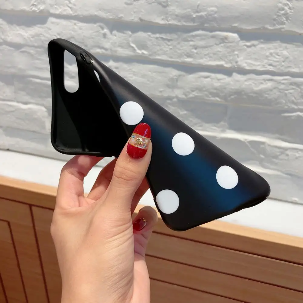 LAPOPNUT 360 милый узор в горошек чехол для телефона чехлы IPhone X Xr Xs Max 6 S 7 8 Plus Мягкий