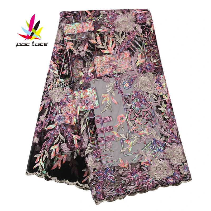 Роскошные африканские вышитые кружева с блестками для свадьбы 2020 высокое