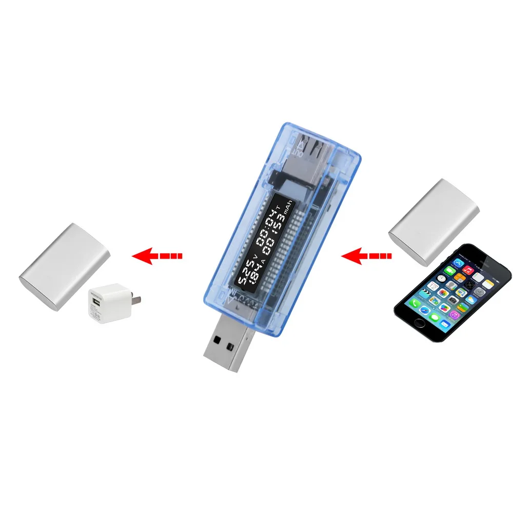 USB-тестер емкости и напряжения измеритель мощности мобильного зарядного
