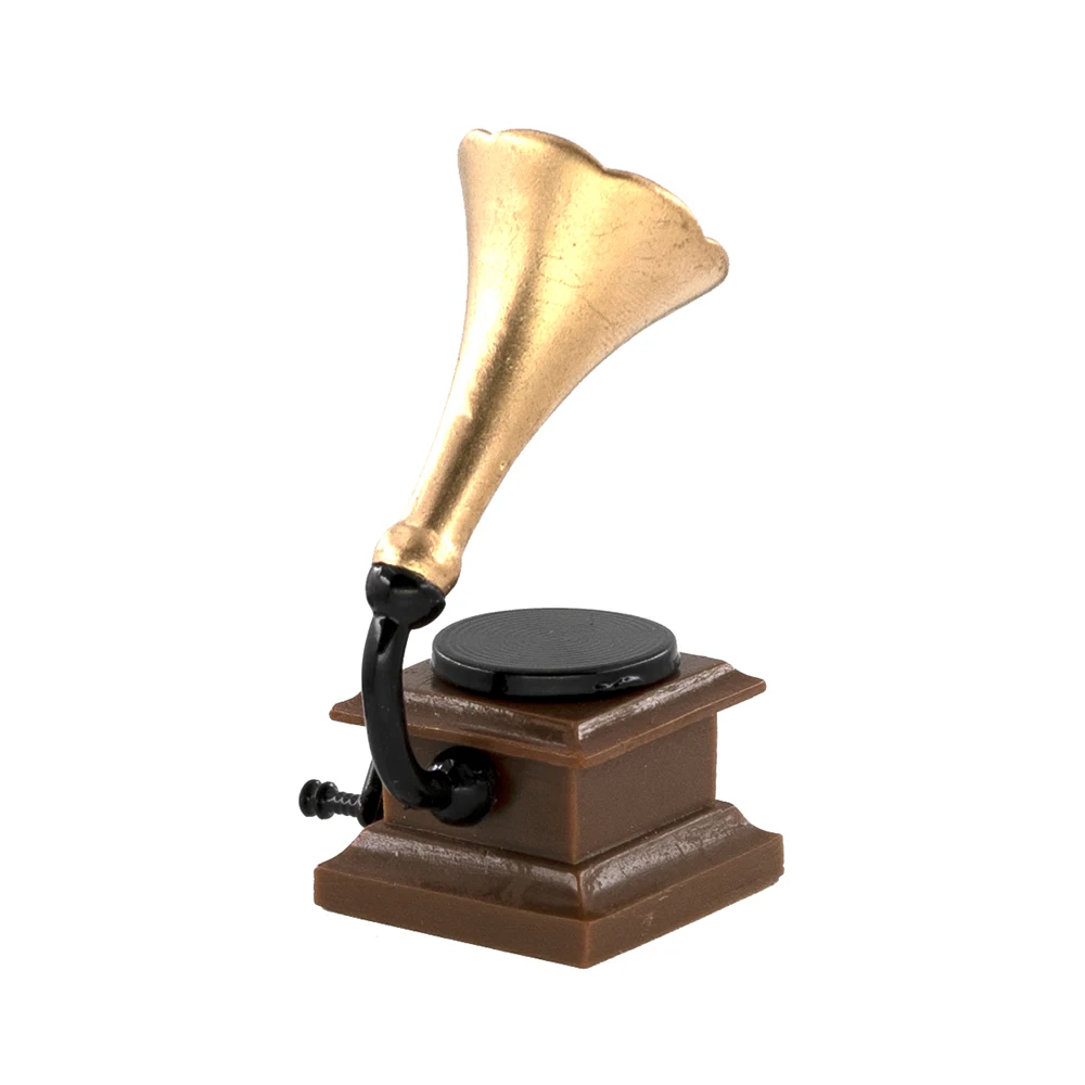 Миниатюрные аксессуары для кукольного домика 1/12 миниатюрный Ретро фонограф