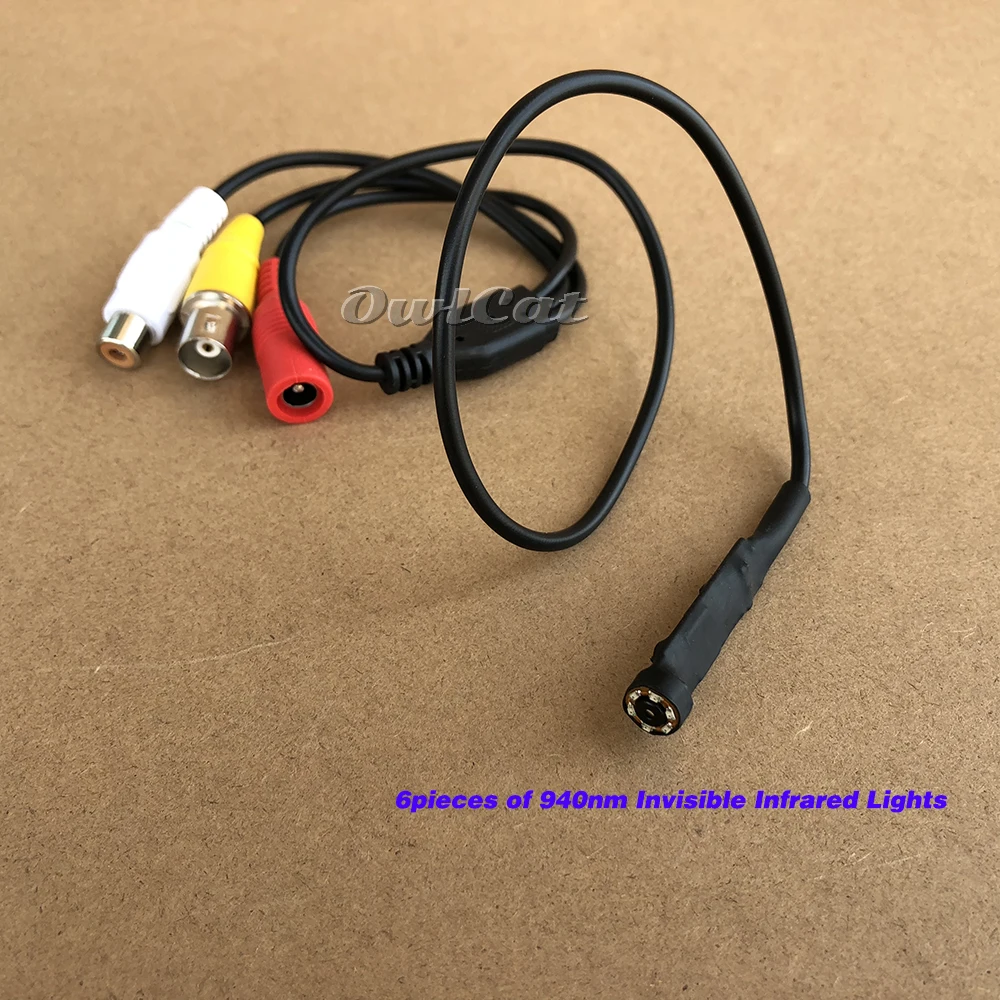 OwlCat супер мини AHD CCTV камера HD 720P Встроенный 940nm невидимый Инфракрасный IR-LED ночного видения с аудио микрофоном объектив 3,7 мм