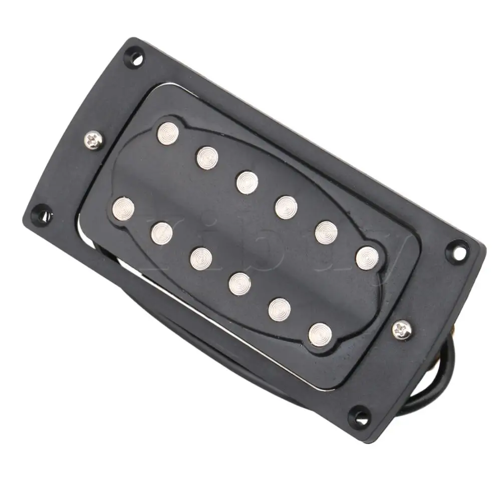 Yibuy черный бесшумный электрогитара Humbucker мост шеи Пикап Набор керамический