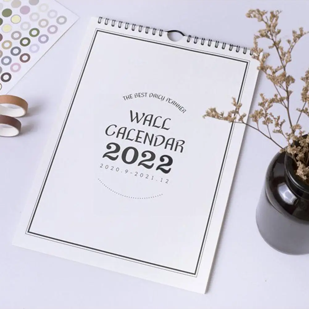 

2022 Simple Wall Calendar Monthly Planner Scheduler Schedule Office Clock Planner Note Daily Home Calendar Wall-mounted Cal Q5N3