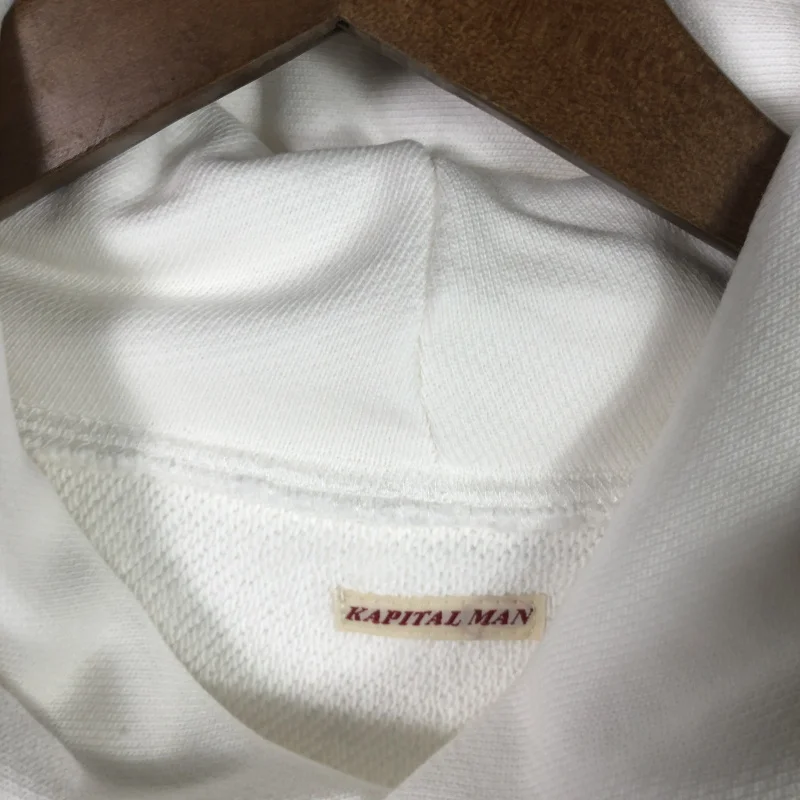 

New 2021 luxury High Men KAPITAL Smile gentleman Hoodies Hoody hooded Sweatshirts velvet Cotton Drake Thicken Fleece Drake N412