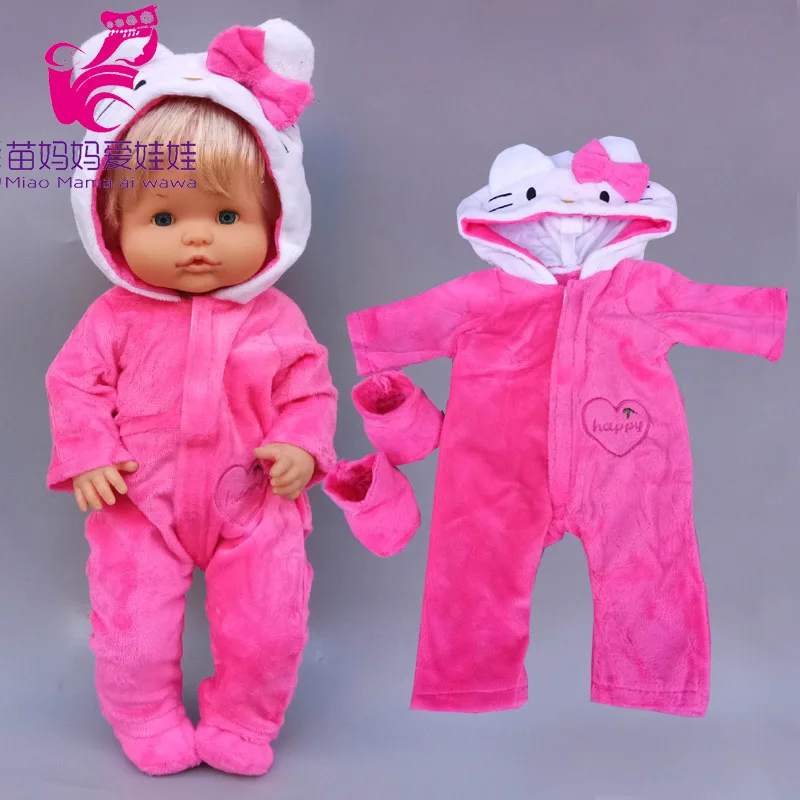 

baby doll pajama set Fit 40cm Doll Nenuco Ropa y su Hermanita kitty rompers