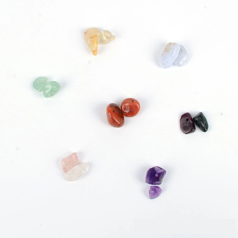 8 сезонов разноцветные камни (натуральные) бусины-кристаллы ассиметричные