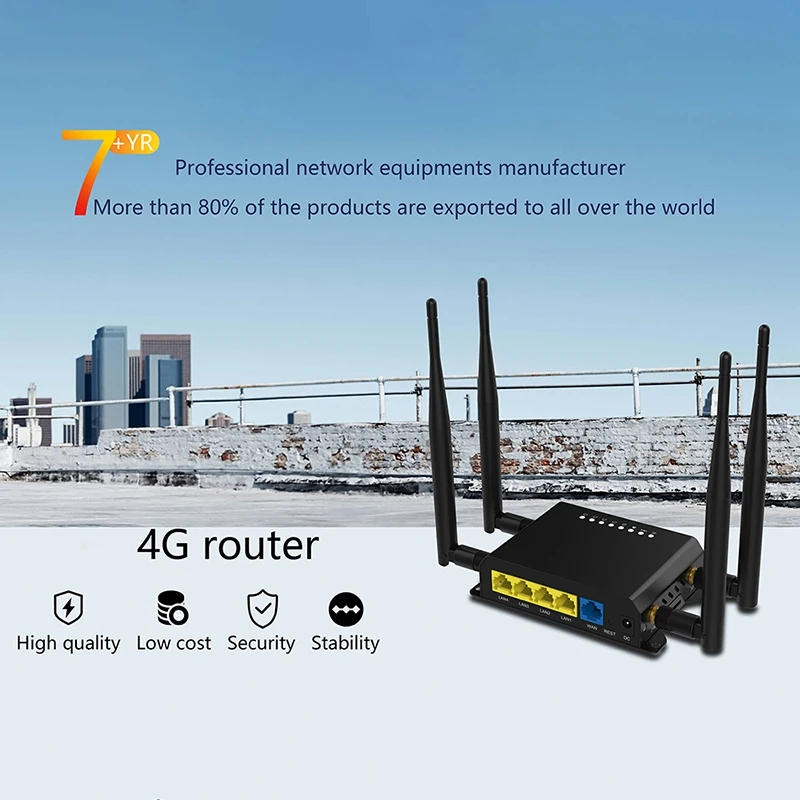 WE826 T 4G модем маршрутизатор Lte 2 Wi Fi ретранслятор 4x5DBi внешняя антенна Wifi с sim картой