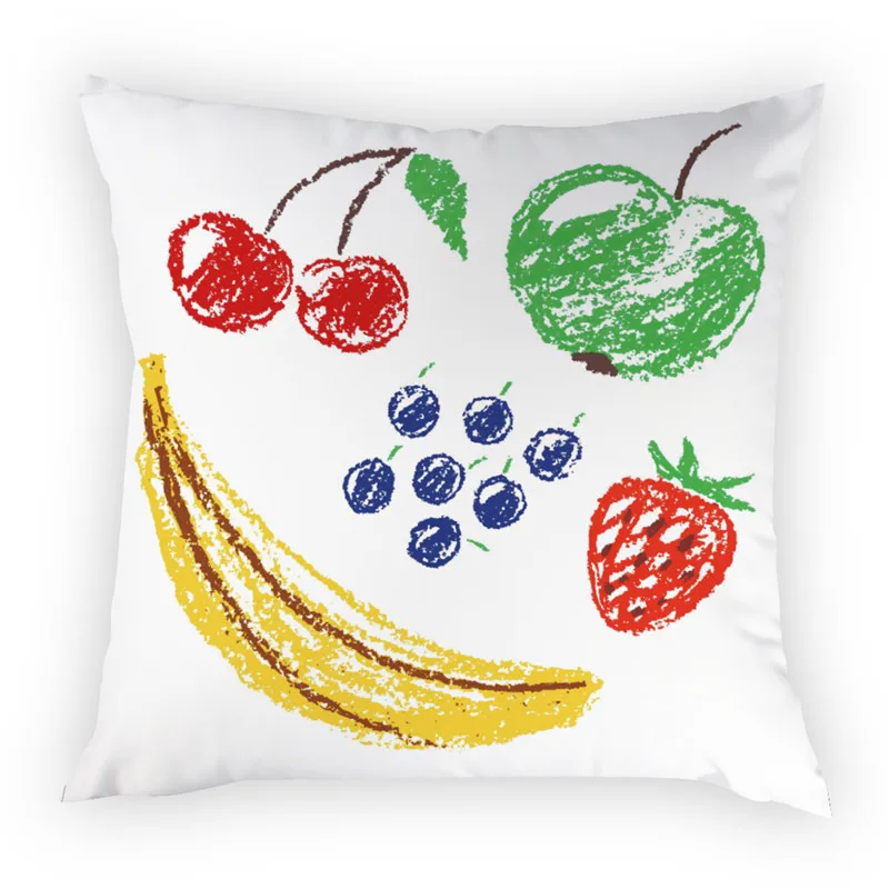 Женская Обложка дневная клубника банан арбуз яблоки персики узор персиковая