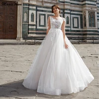 magic awn princess elegant wedding dresses with sleeves lace appliques illusion a line mariage gowns customized abito da sposa