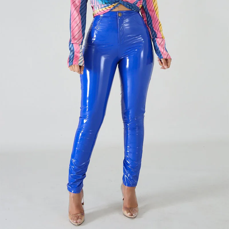 Леггинсы большого размера из искусственной кожи блестящие - Цена: 1 259,50 руб.