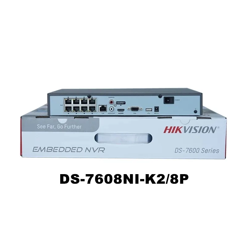 Оригинальный Сетевой видеорегистратор Hikvision 4K POE NVR DS-7604NI-K1/4P DS-7608NI-K2/8P встроенный