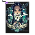 Набор для алмазной живописи с изображением темной девушки, 4Y1446