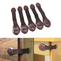 5pcslot coffee color cabinet lock for baby furniture door drawer refrigerator toilet safety locks infant children protector