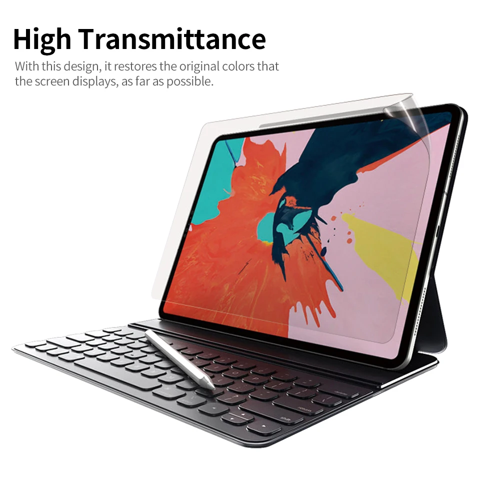 Защитная пленка для экрана на ощупь матовая ПЭТ без скольжения и бликов/высокая