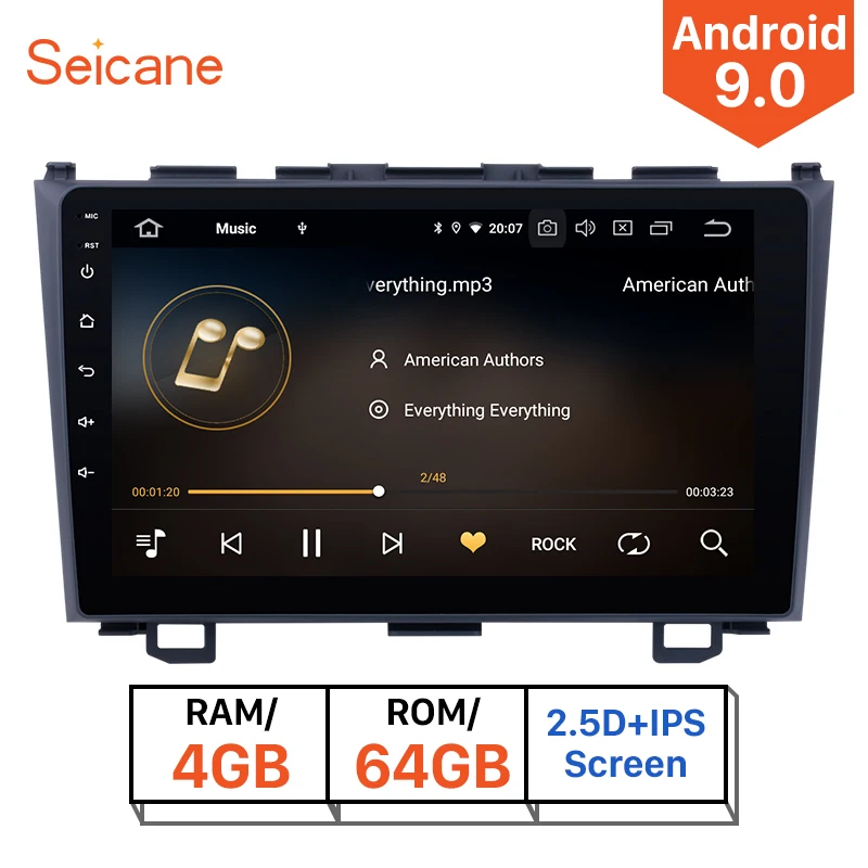 Автомагнитола Seicane мультимедийный проигрыватель на Android 10 0 9 дюймов 1 Din с