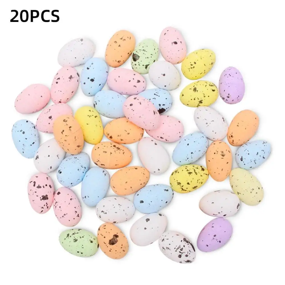 

20Pcs Easter Foam Bright Color Artificial Bird Egg Home Party Favor Decor