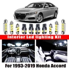 Белые автомобильные аксессуары Canbus без ошибок светодиодный светильник для 1993-2019 Honda Accord комплект светильник для чтения Карта купольная Лицензионная лампа