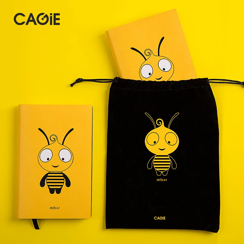 A6 Notebook and Journal Mini Soft Diary Notepad Line Agenda Planner Organizer Cute Bee Back to Schook Note Book Travel Handbook |
