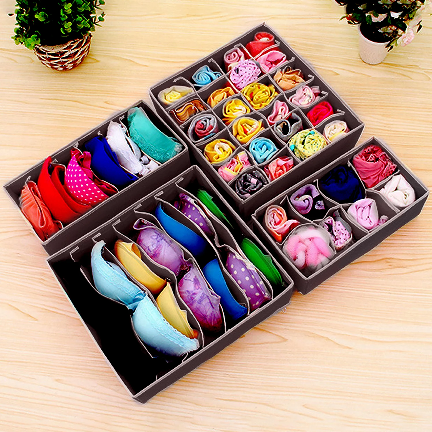 30 бра с сеткой нижнее белье Носки Органайзер хранения носков коробка нетканые