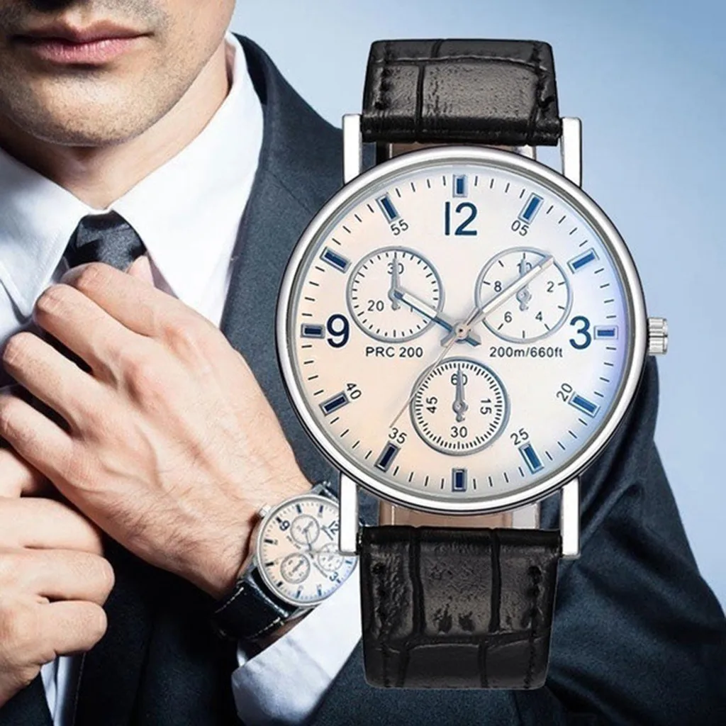 Часы Reloj Мужские кварцевые с большим циферблатом модные в стиле милитари со