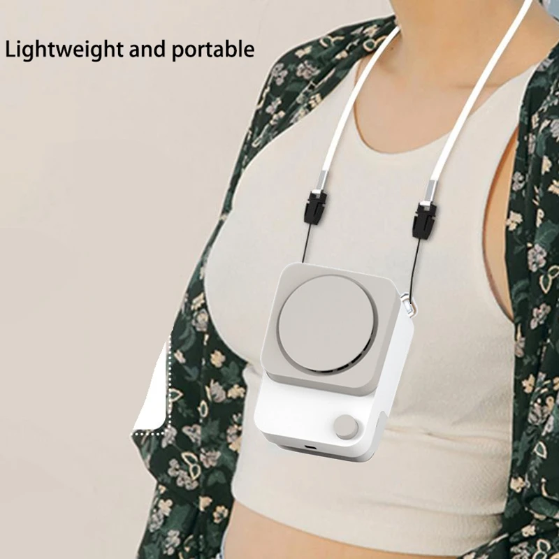 Портативный персональный мини вентилятор с завязками на шее USB Перезаряжаемые