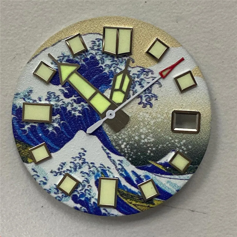 

Replacement 28.5MM Sterile Dial for NH35A Watch Green Luminous Watch Dial for NH35/NH35A Movement Repair Part