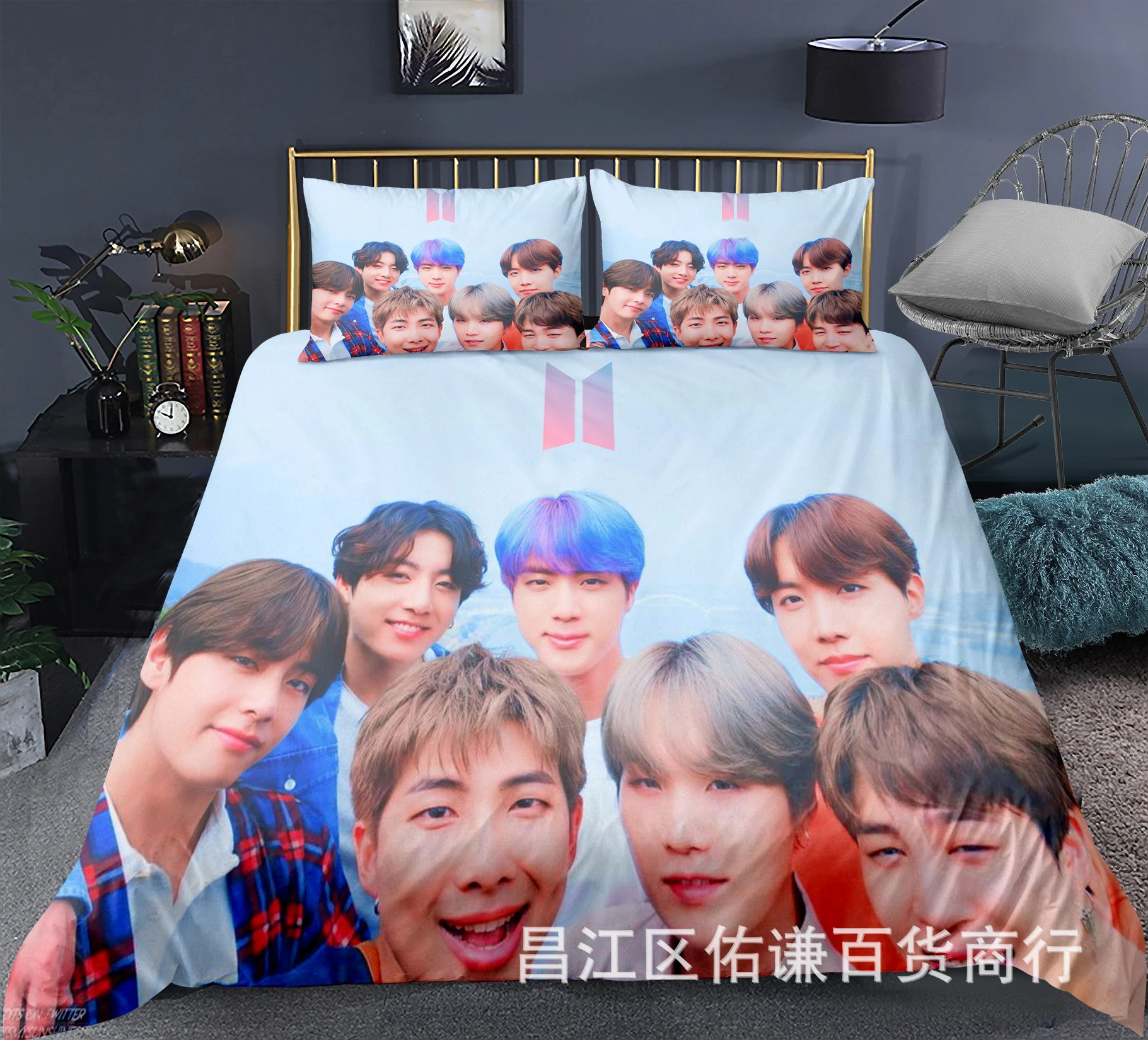 

Anime Bangtan Bedding Sets US/Europe/UK Size Quilt Bed Cover Duvet Cover Pillow Case 2-3 Pieces Sets Adult Girl Boys Children