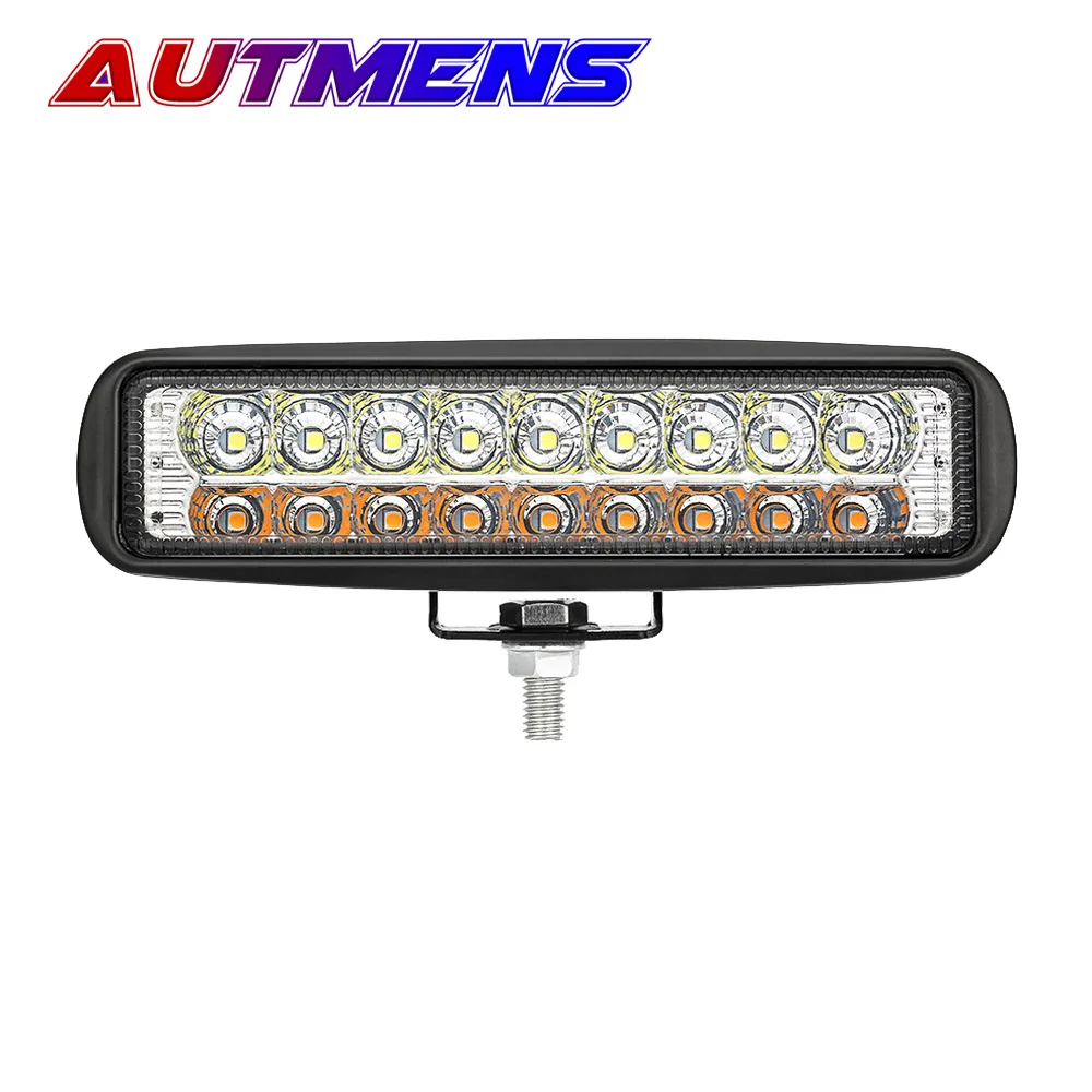 Светодиодная фара рабочего света 2 шт. 27 Вт 6 дюймов двухцветная янтарный белый