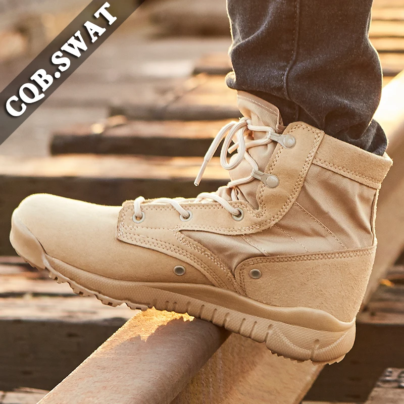 6 дюймов летние мужские военные кожаные тактические ботинки из коровьей замши