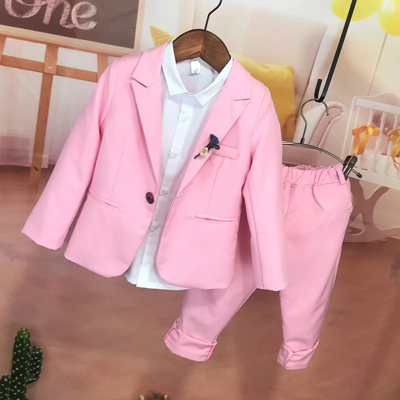 

Boys Suits Set Formal 2019 Fashion New Children's Blazer Suit Boys Suits for Weddings Autumn New Kids Boys Jackets+pant 2pcs Set