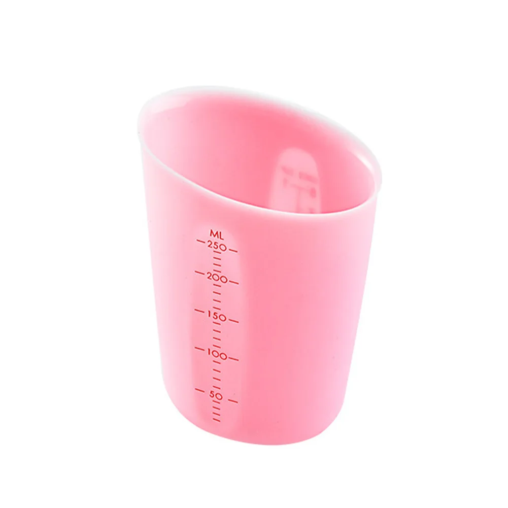 

2pcs Jewelry Making Precise Kitchen Mixing 250ml 500ml Graduated Non Stick Silicone Measuring Cup Waxing Clear Dual Scale Baking