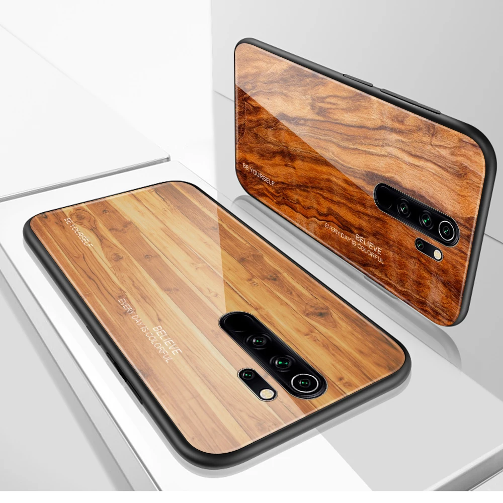 Для Xiao mi redmi note 8 7 5 6 Pro K20 чехол с текстурой древесины для Xiaomi 9T Gradinet из закаленного