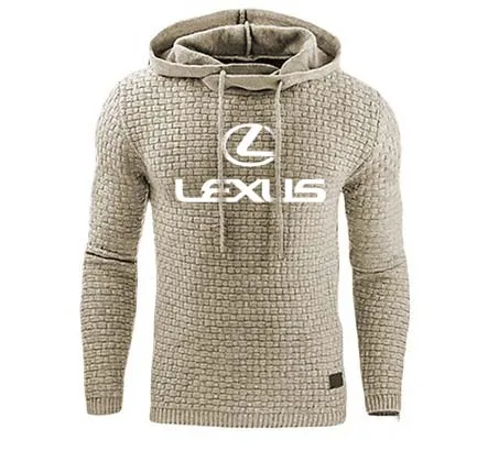 Толстовка мужская с логотипом автомобиля Lexus свитшот капюшоном спортивная
