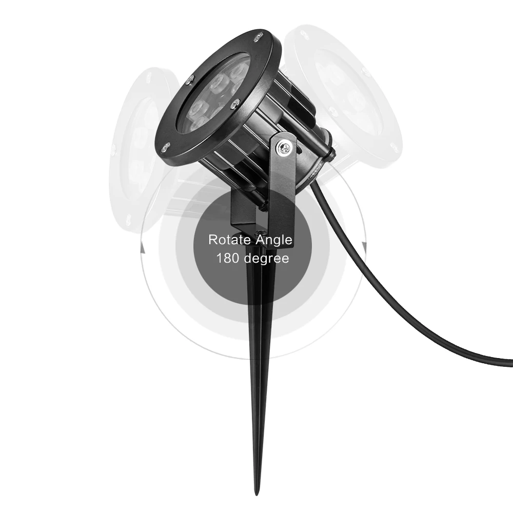 Водонепроницаемый 6/8/12 Вт RGB LED лужайка сад прожектор ярд светильник для дорожки