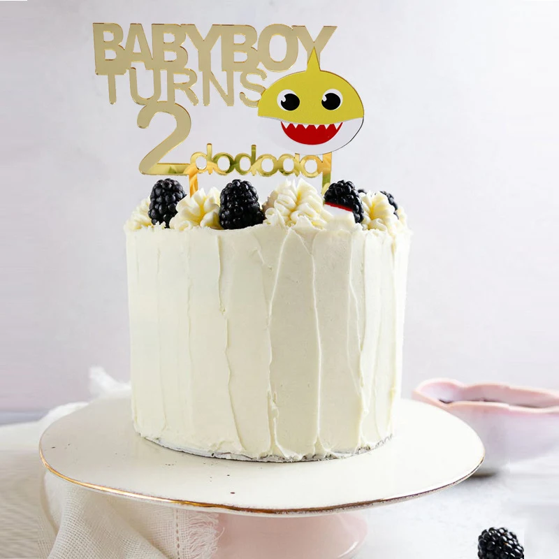 1 компл. Детская тема Морская жизнь акула на день рождения Декор баннер торт