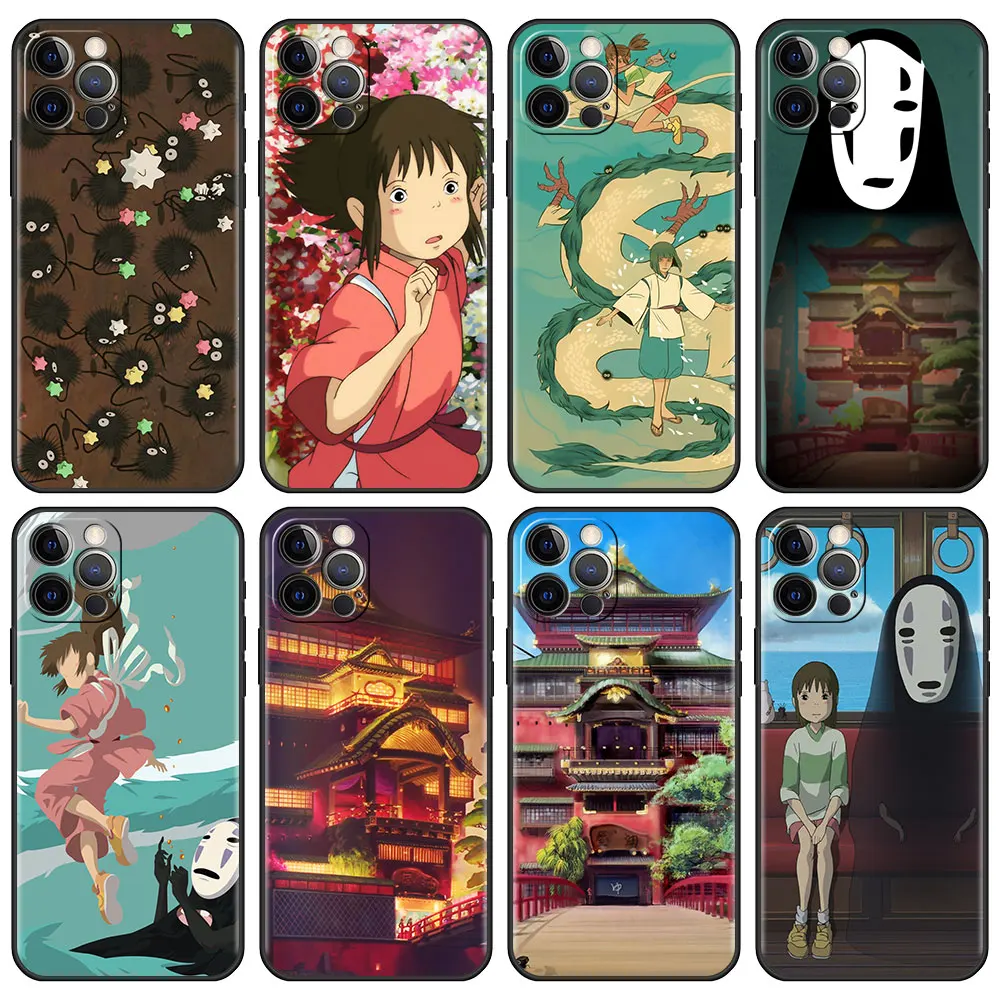 

Soft Case for iPhone 13 6.1 inches 12 Mini 11 Pro 7 XR X XS Max 6 6S 8 Plus 5 5S SE Tpu Phone Cover Sac Anime Spirited Away