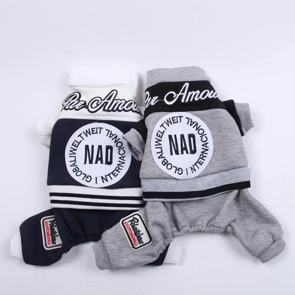 Худи для домашних собак Пальто отдыха Флисовый комбинезон с изображением кота и