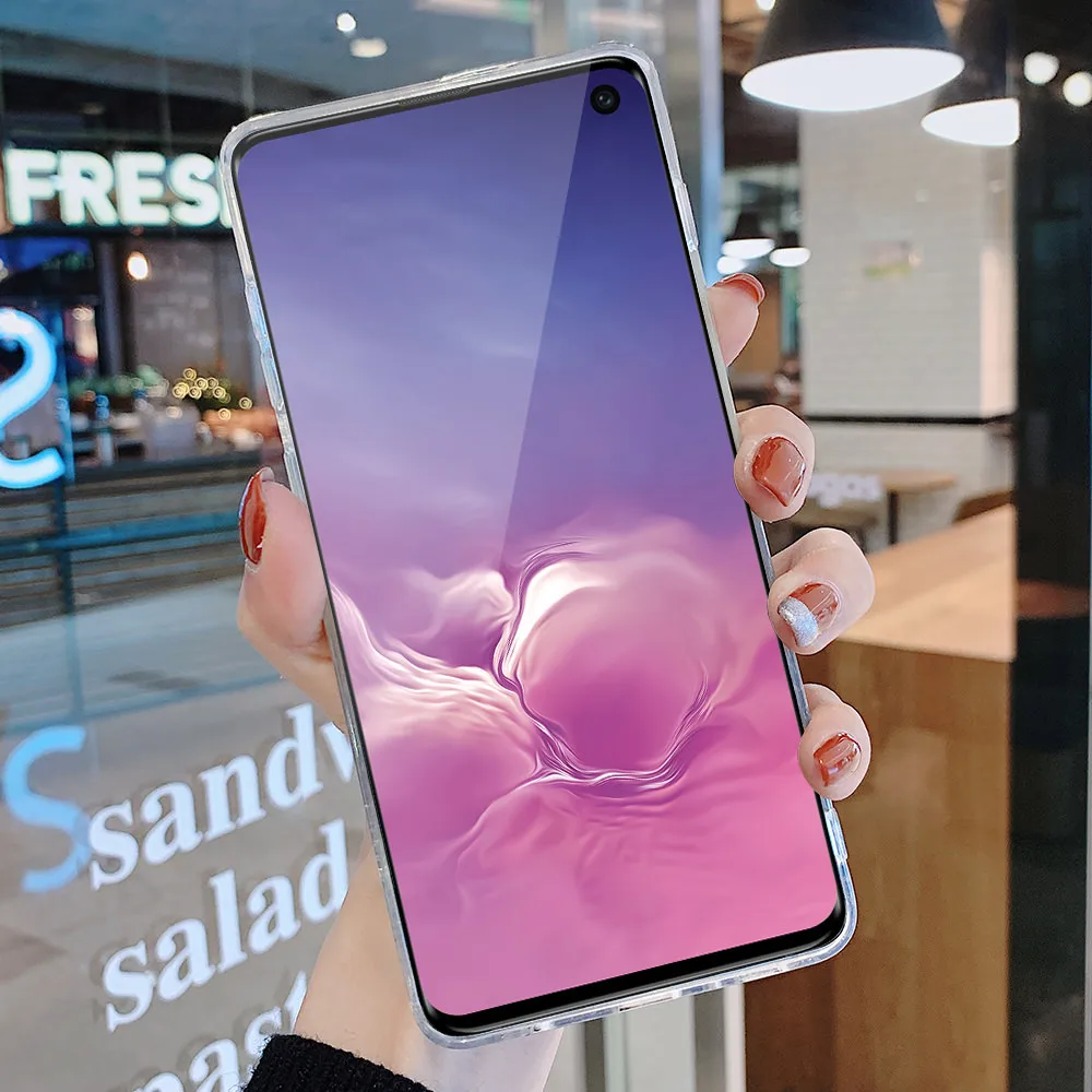 Тонкий Прозрачный блестящий чехол LAPOPNUT для Samsung Galaxy S20 Ultra Note10 S10 Plus S9 S8 Мягкий