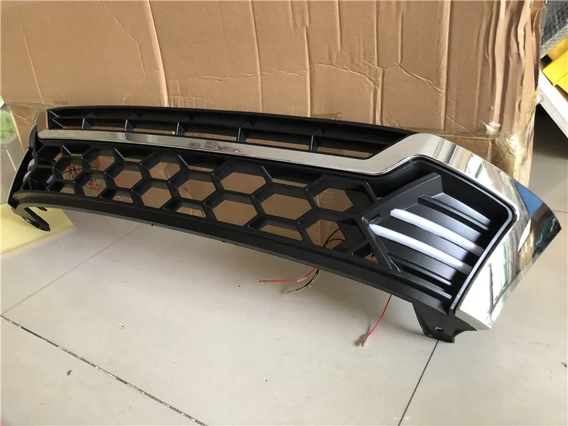 Передняя решетка радиатора с светильник кой решеткой ABS передняя для Hilux Revo 2015 2016