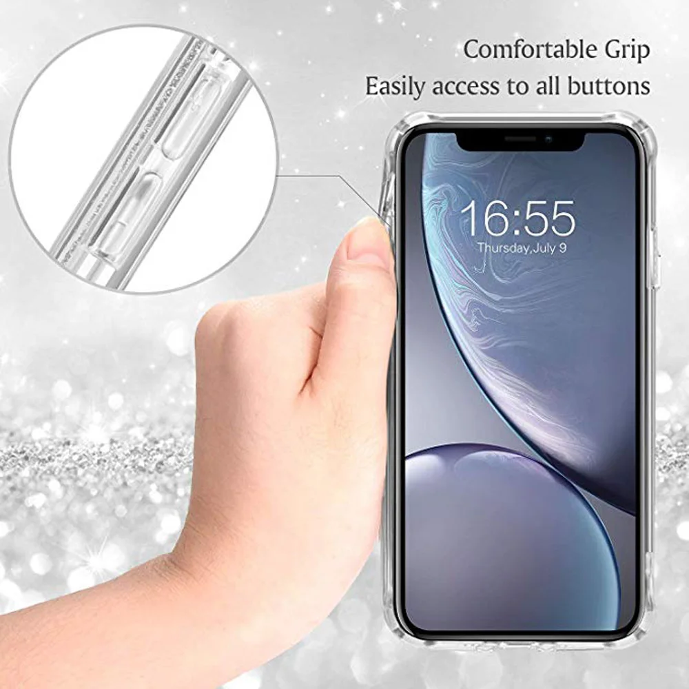 Esobest противоударный чехол для iPhone x xs max xr блестящий iphone 11 6 6s 7 8 plus Алмазный