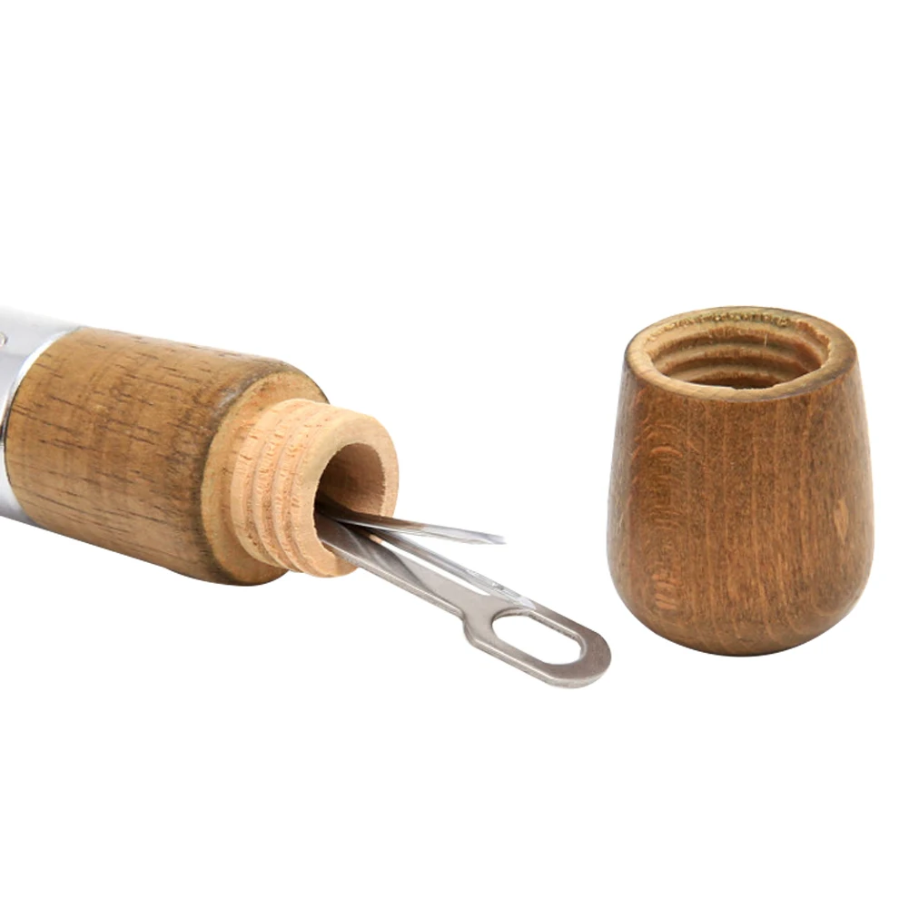 

4Pcs Leathercraft Lock Stitch Sewing Awl Thread Kit Needles Stitch Leather Fabric Hand Stitcher Thread Needles Kit For Fabric